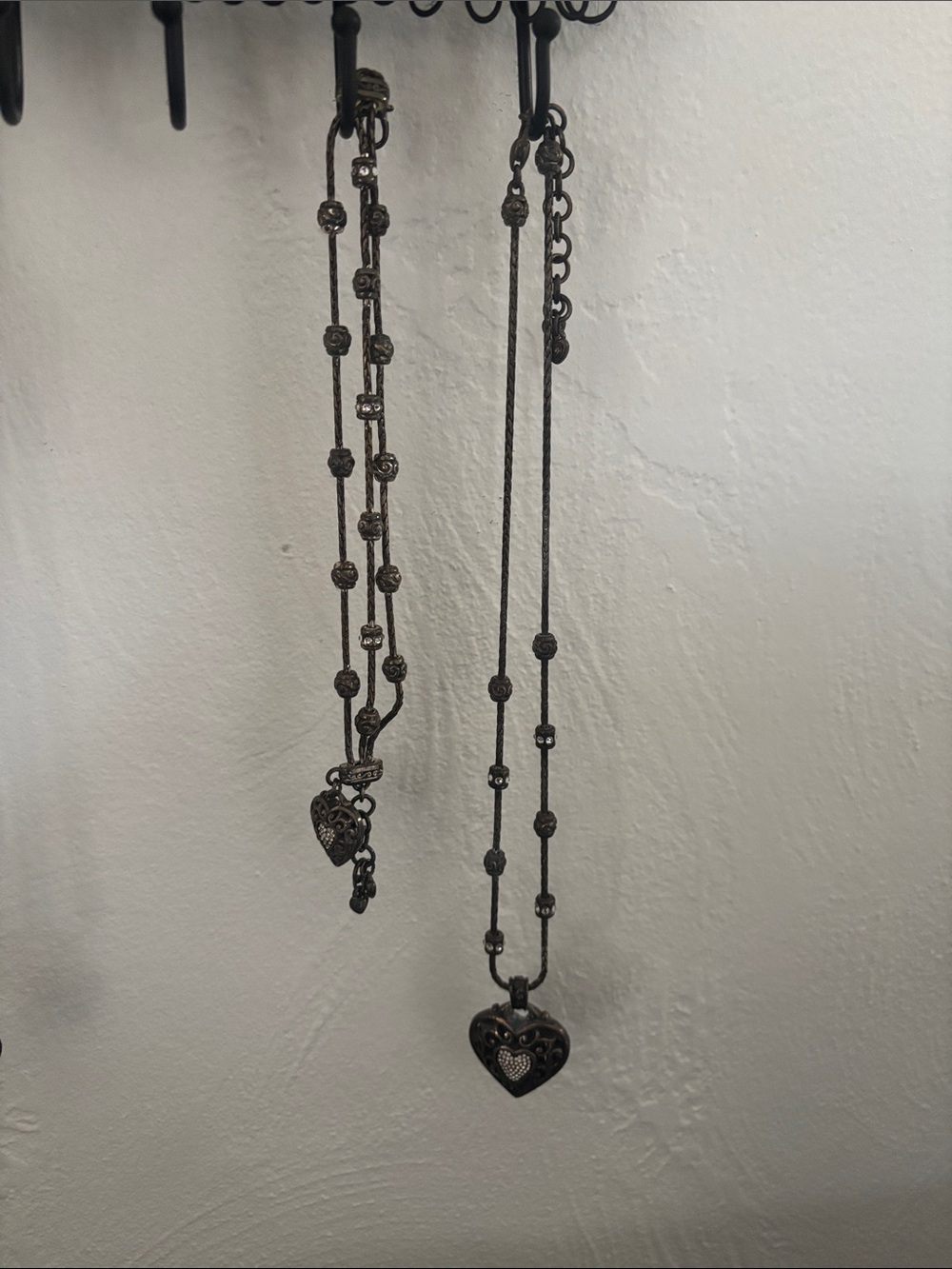 Brighton Heart Pendant Necklace and bracelet Set in Dark Silver-Tone